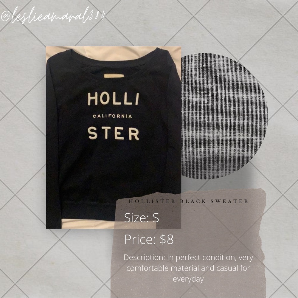 Hollister black sweater